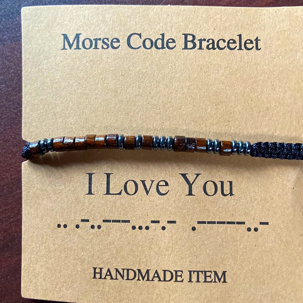 “ I Love You”- Morse code Bracelet